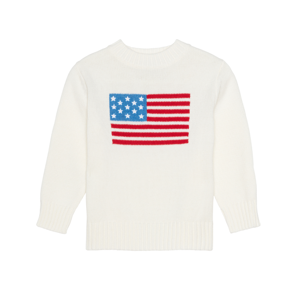 Children's American Flag Crewneck Sweater