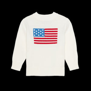 Children's American Flag Crewneck Sweater