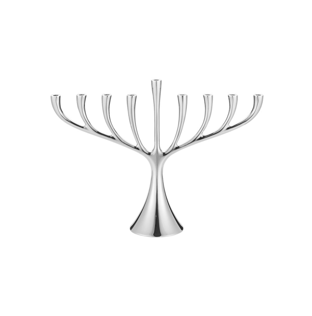 Cobra Menorah Mirror Sterling Silver