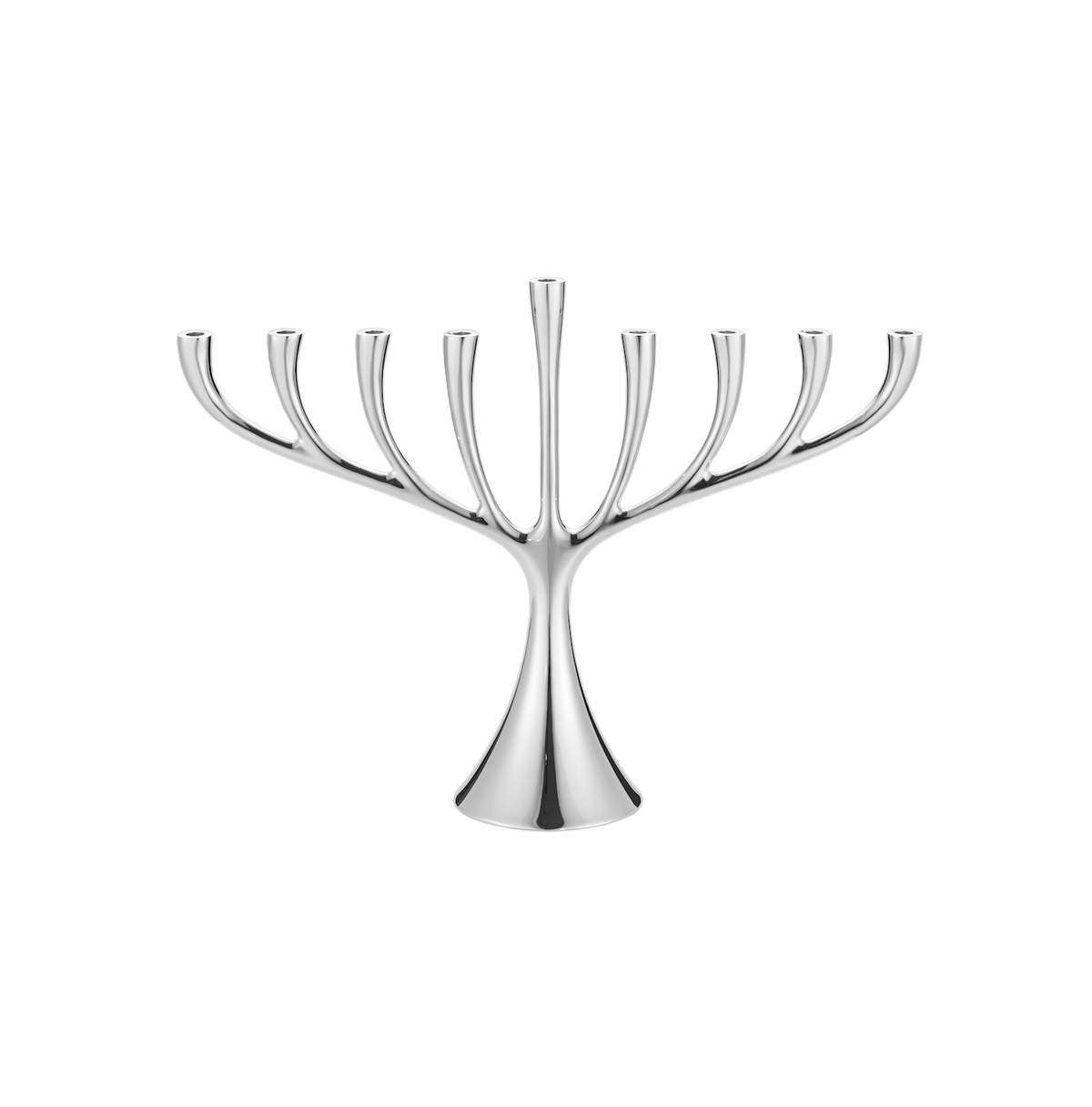 Cobra Menorah Mirror Sterling Silver
