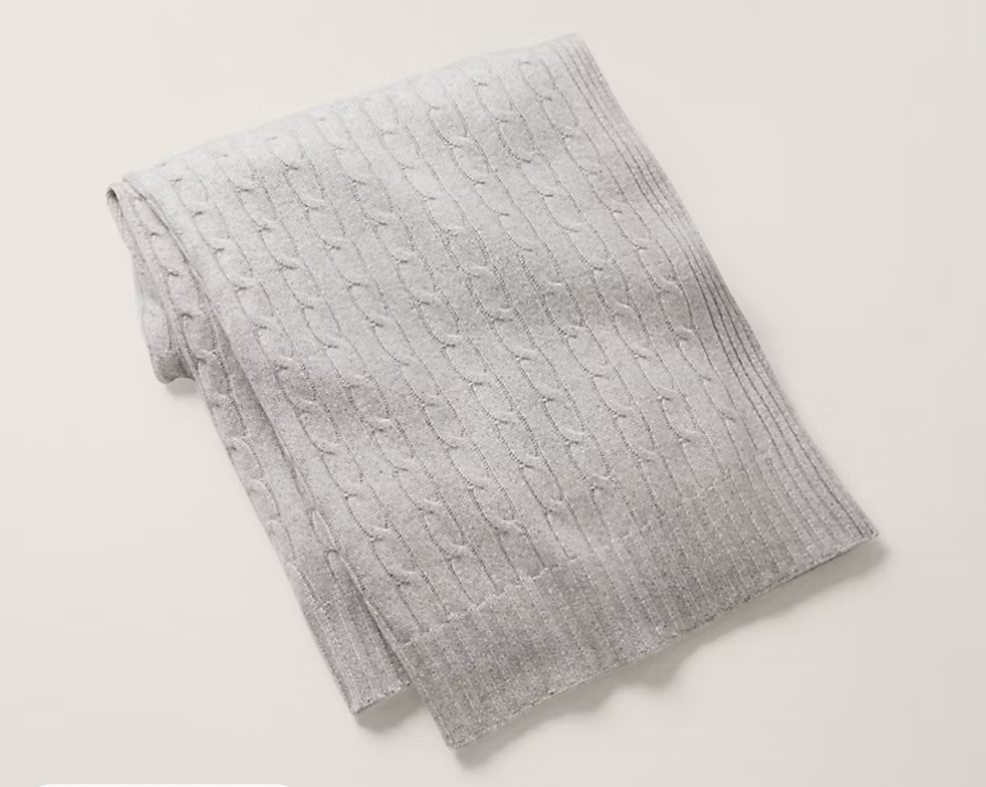 Cable Cashmere Throw Blanket