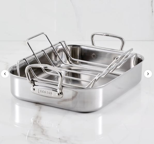 Clad Stainless Steel Roasters with Rack
