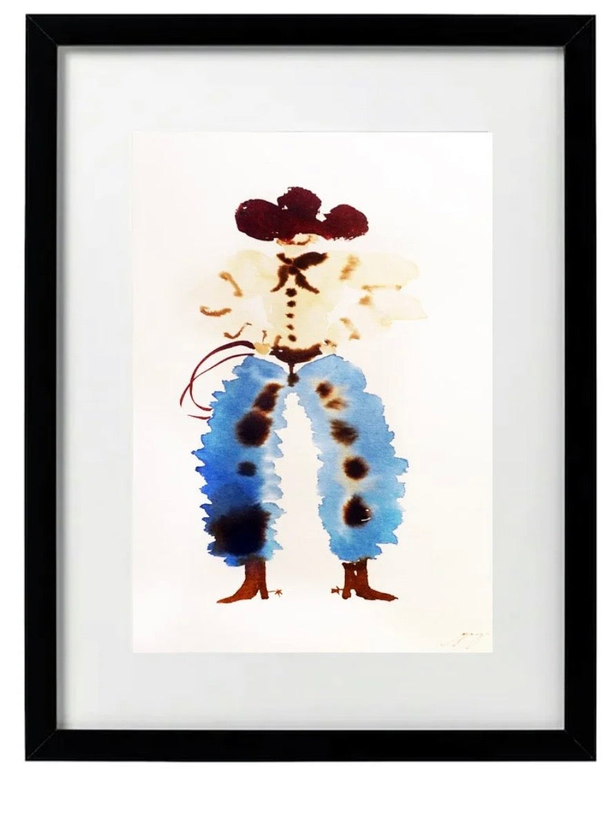 Blue Chaps Cowboy Print