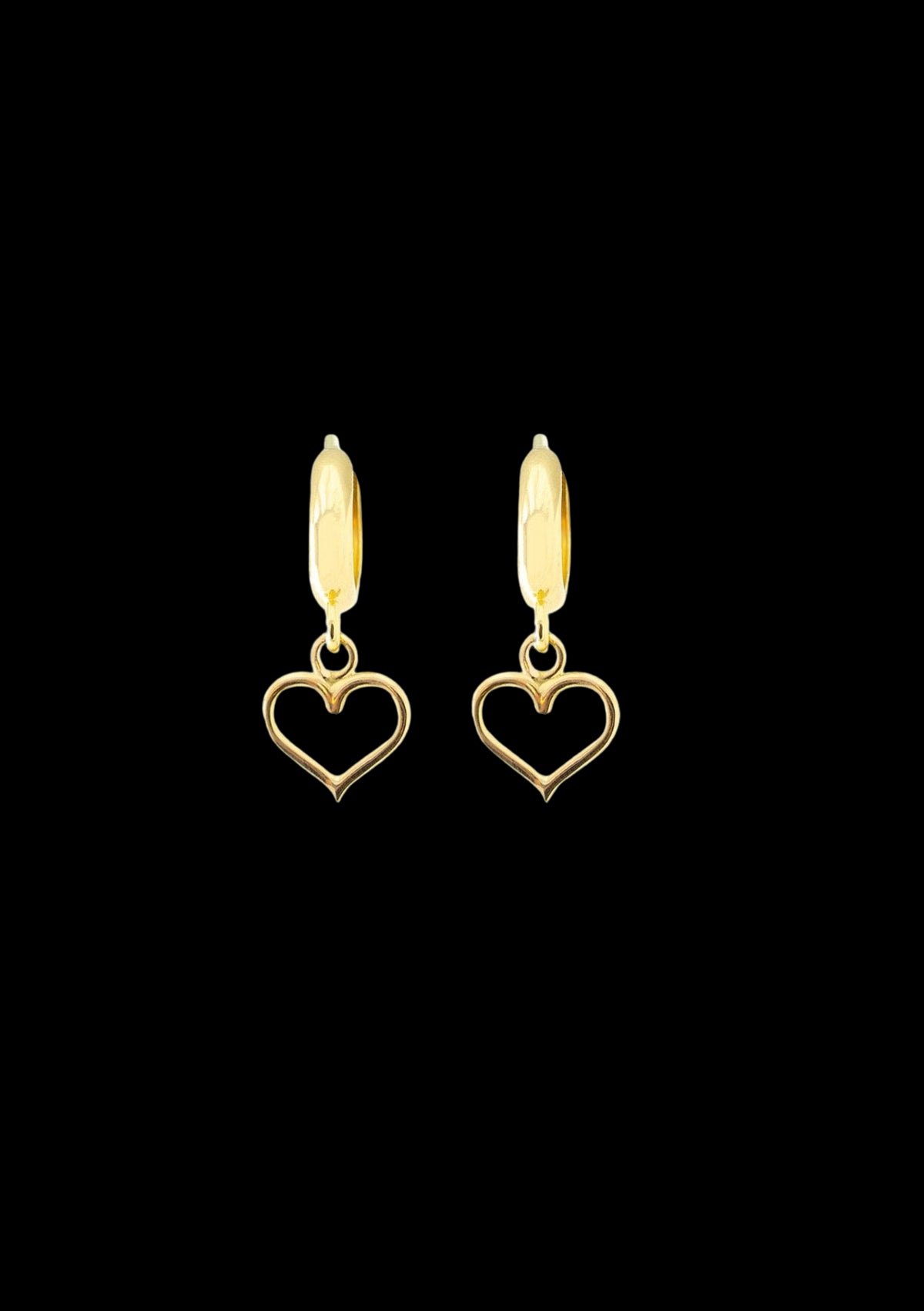 Petits Coeurs Gold Hoop Earrings
