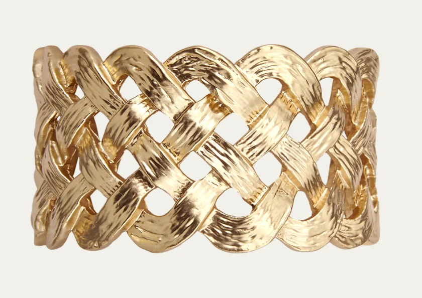 Braided Gold-Plate Napkin Ring (Set of 4)