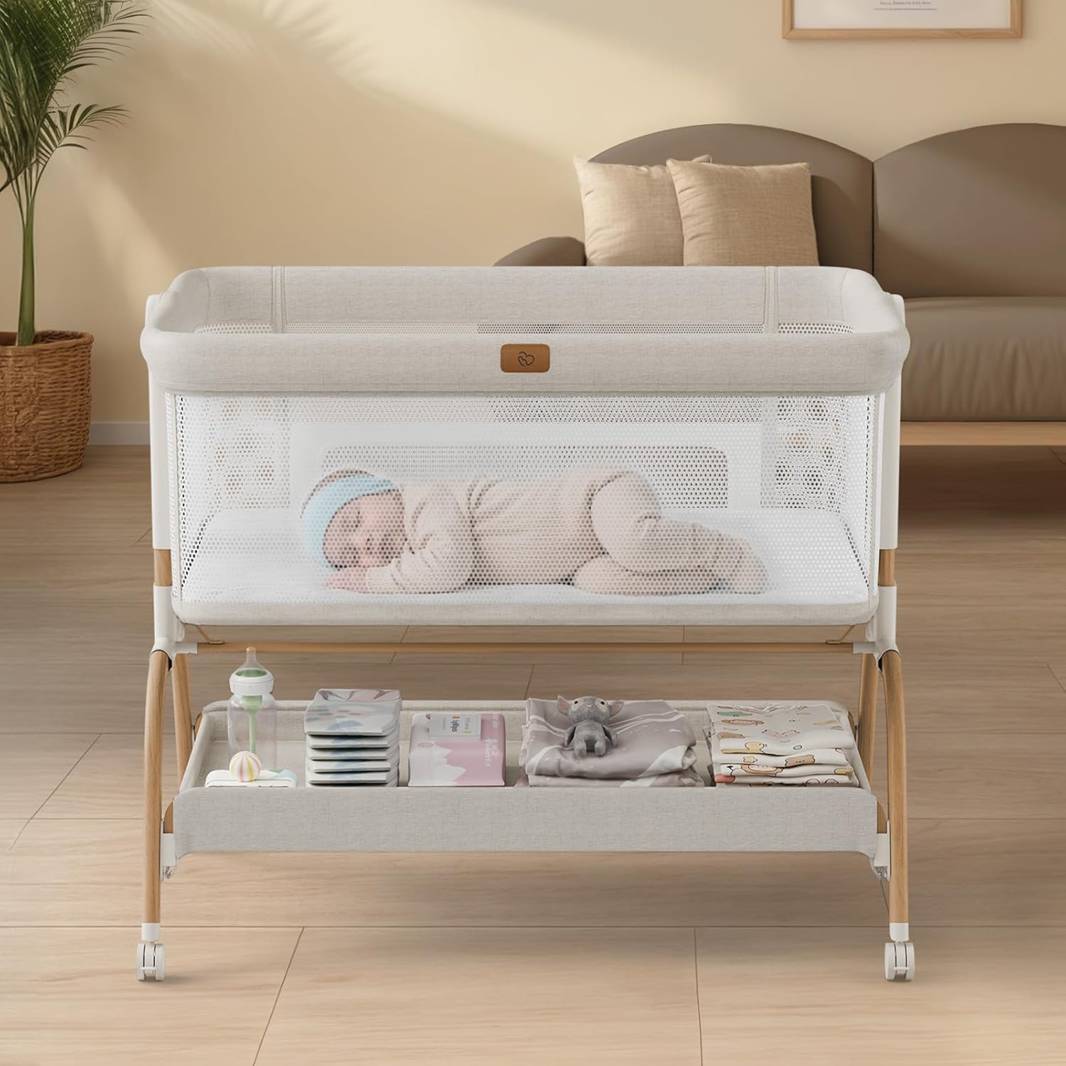 BabyBond Baby Bassinet Bedside Crib