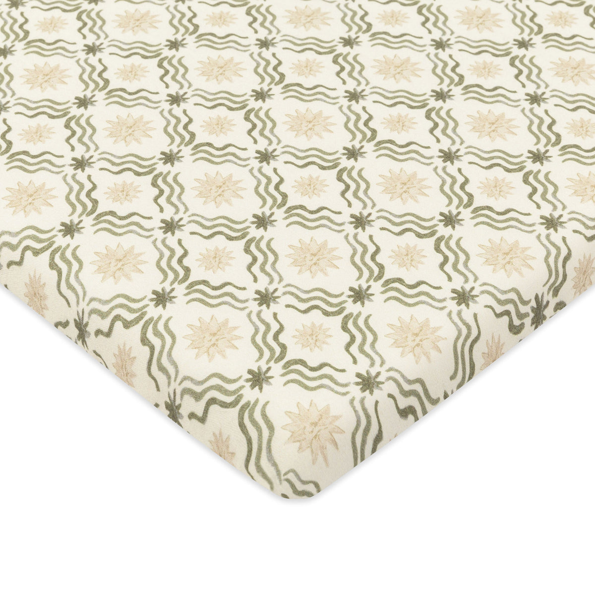 All-Stages® Bassinet Sheet in GOTS Certified Organic Brushed Cotton by Nate Berkus in Juniper Star