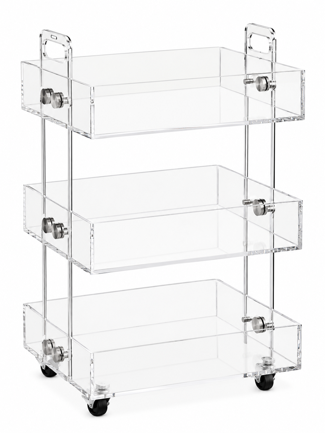 Bedside Acrylic Rolling Cart