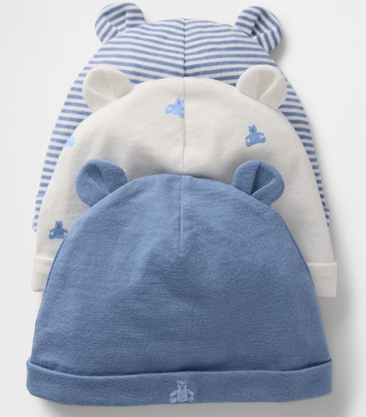 Baby First Favorites Organic Cotton Beanie (3-Pack)