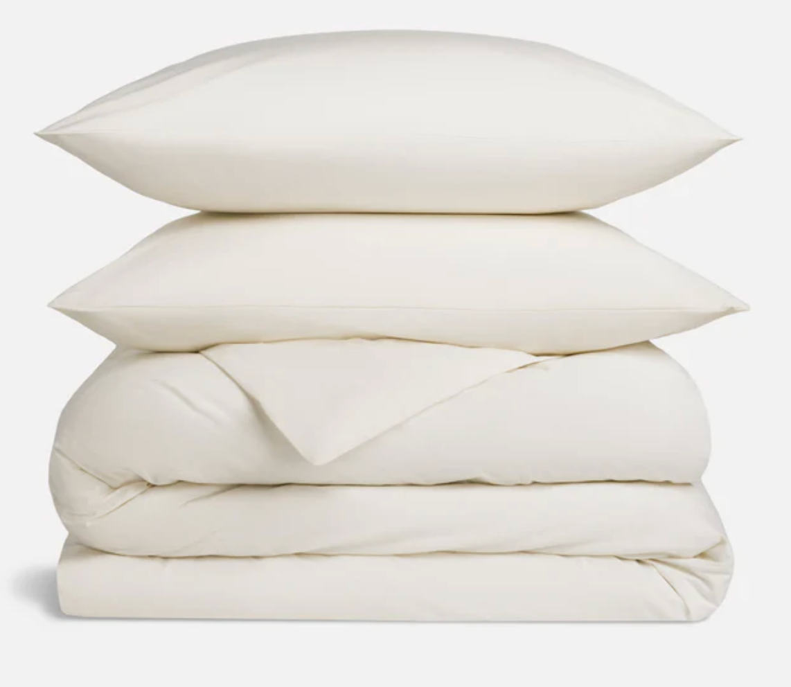 Classic Percale Duvet Set - Cream