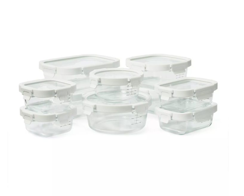 20 piece glass storage container set