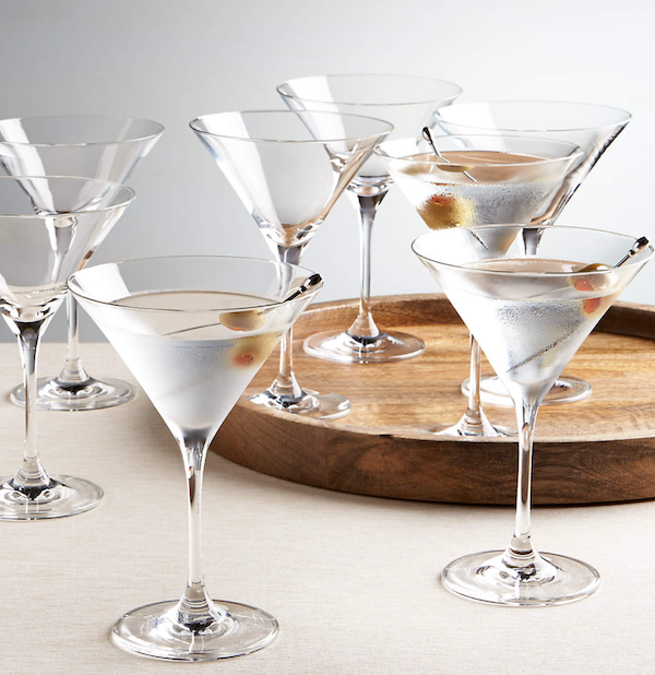 Aspen 8-Oz. Martini Glasses, Set of 8