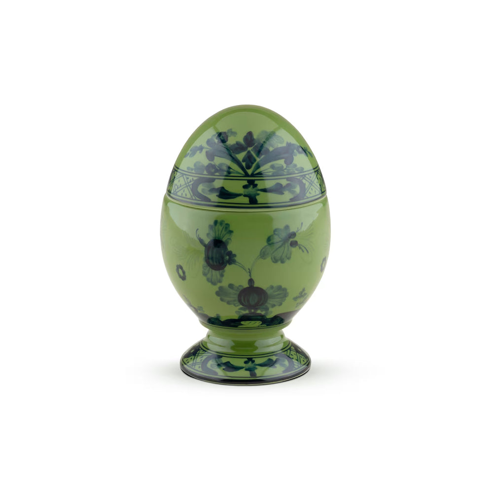 Oriente Italiano Egg With Cover in Malachite