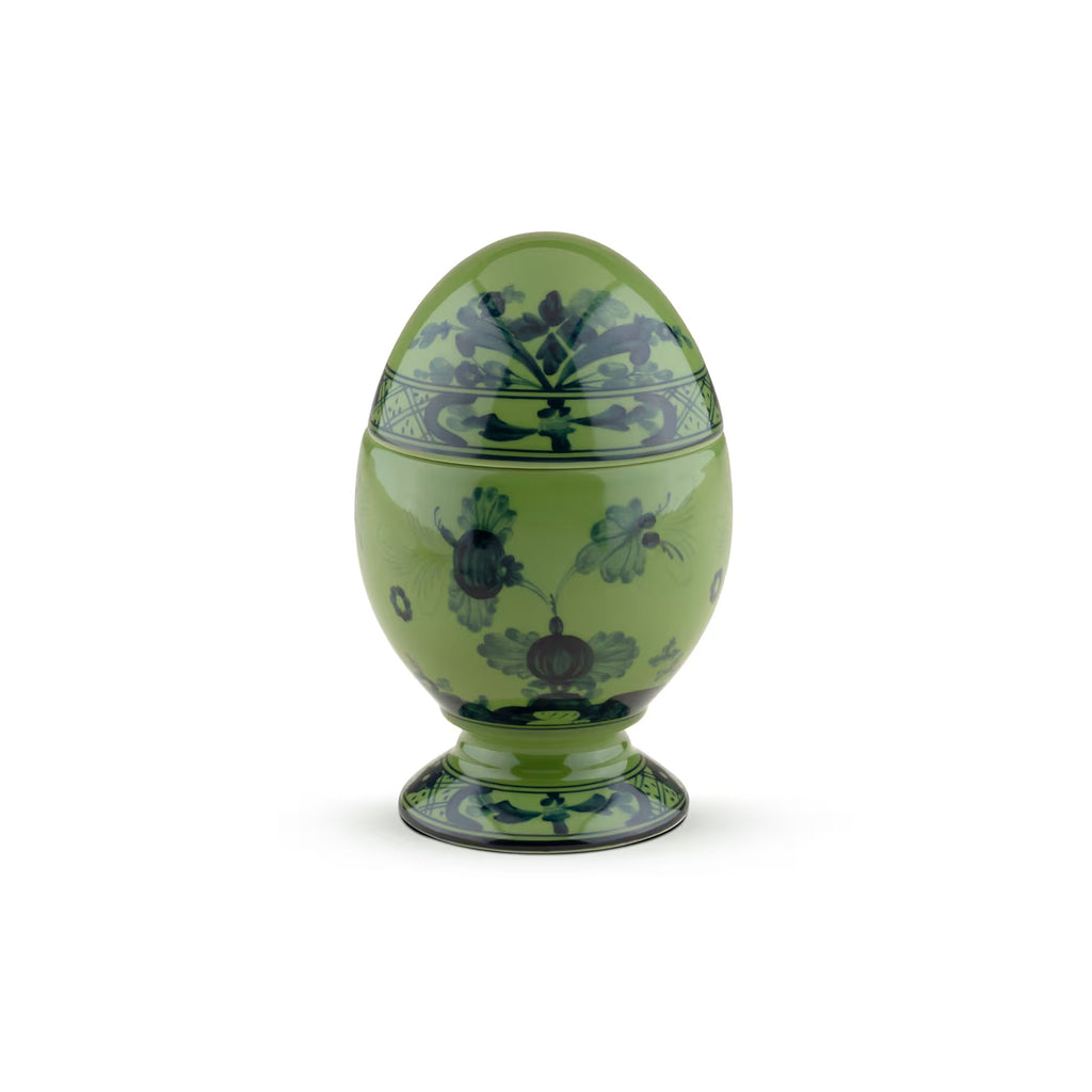 Oriente Italiano Egg With Cover in Malachite