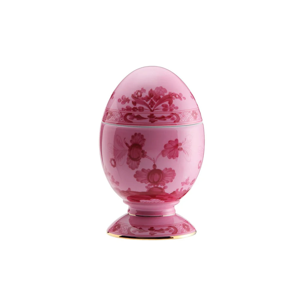 Oriente Italiano Large Egg With Cover in Porpora