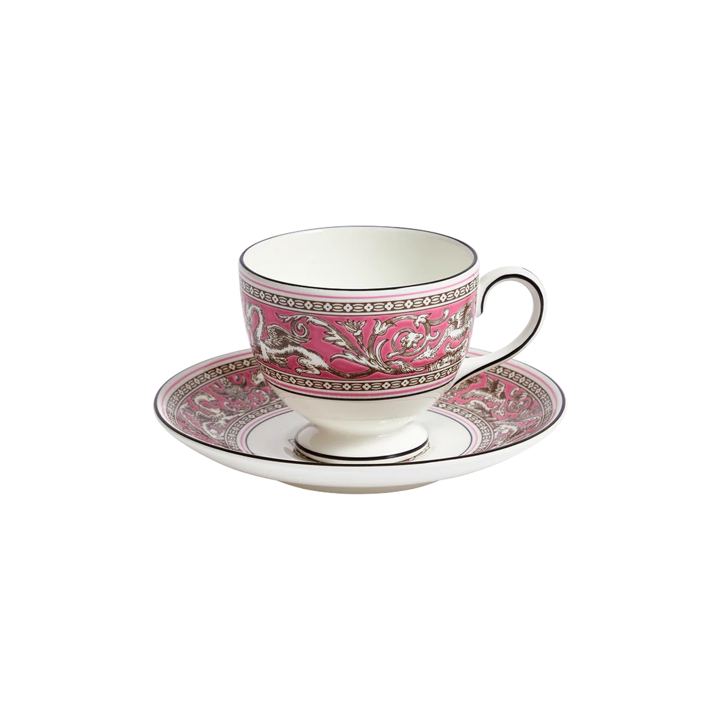Florentine Fuchsia Teacup Saucer