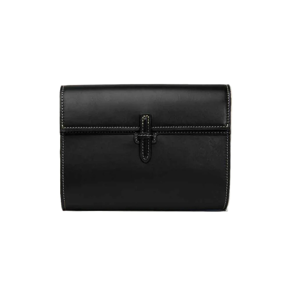 The Small Soft Clutch in Black Nappa