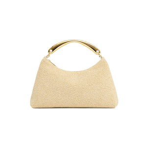 Metal Handle Rhea in Jasmine Textured Raffia