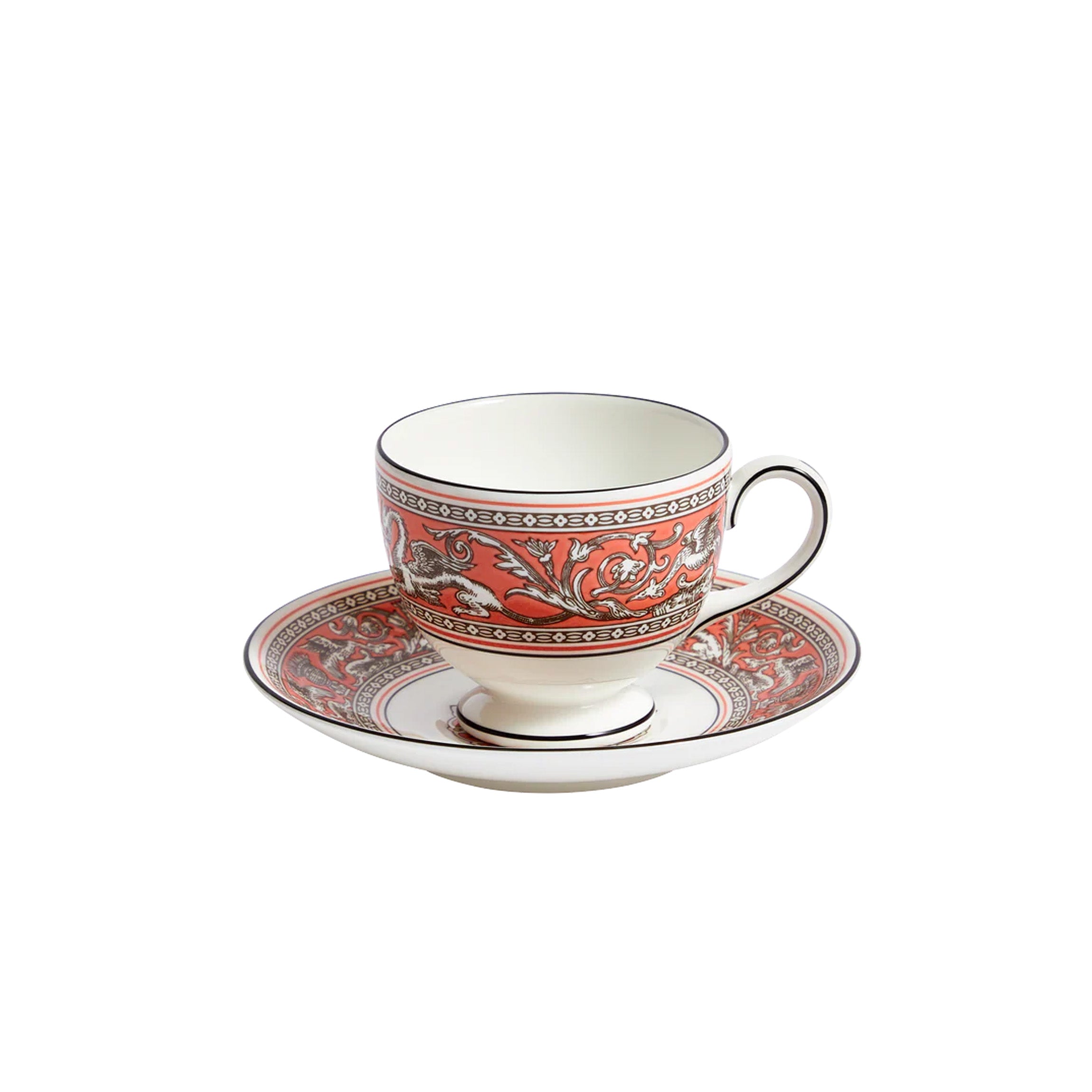 Florentine Salmon Teacup Saucer