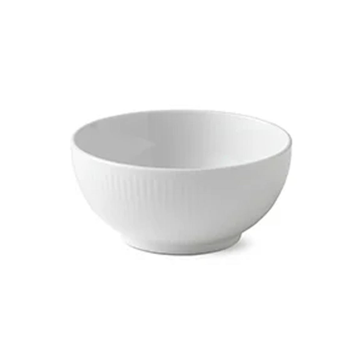 White Fluted Bowl 47cl 15.9oz, 13cm 5.12"