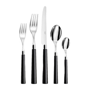 Marat Place Setting in Black Wood, Set of 5