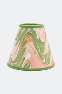 6" Clip-On Chandelier Sconce Lampshade in Hand-Marbled