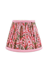 Pink arch blockprint pleated mini lampshade from Inner Child