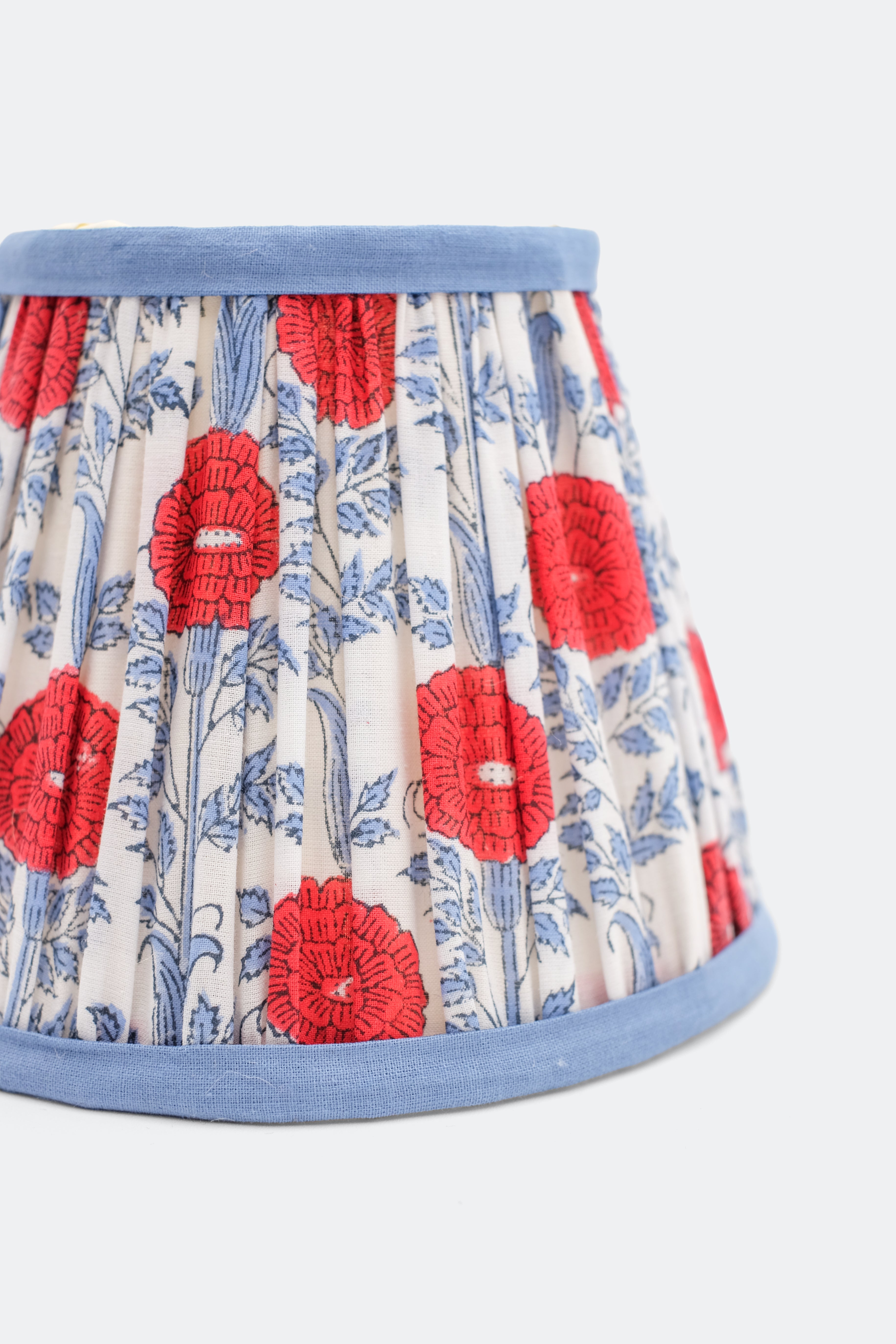 6'' Mini Pleated Lampshade in Blockprint