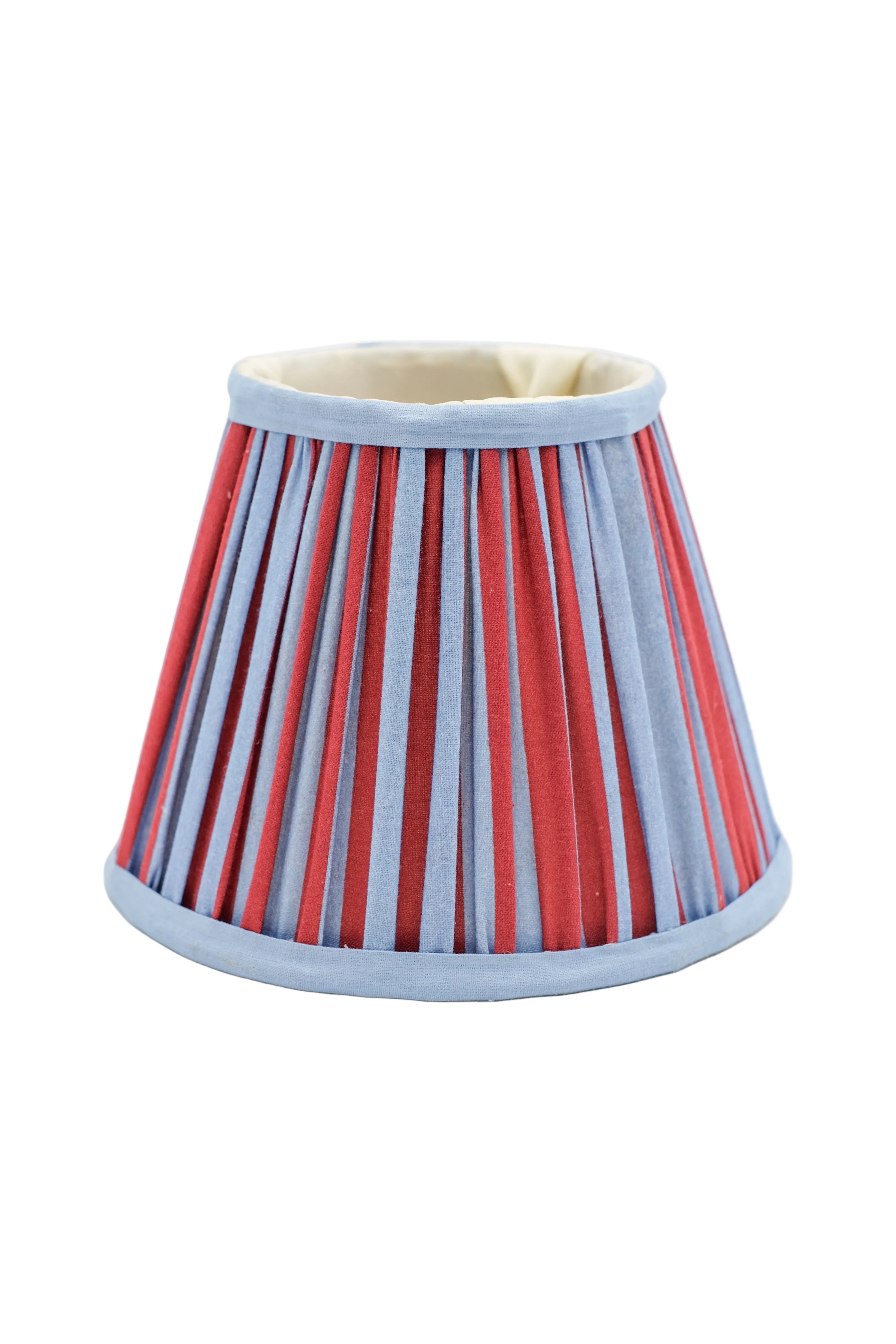 Red and blue striped pleated mini lampshade from Inner Child
