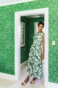 Zora Dress in Colette Toile Green