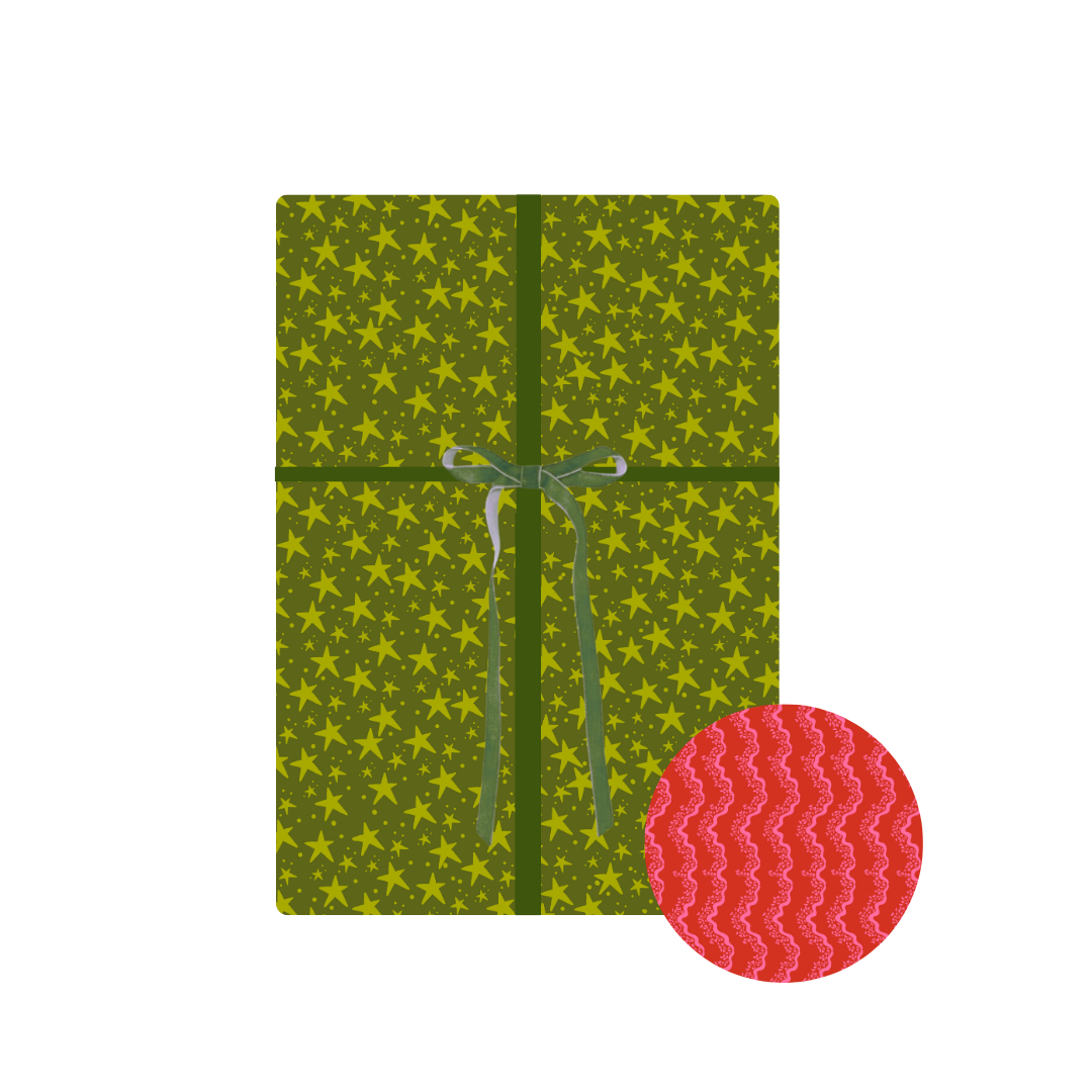 Bright Stars Reversible Gift Wrap