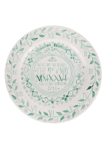 Wedding Platter in Clock with Vines