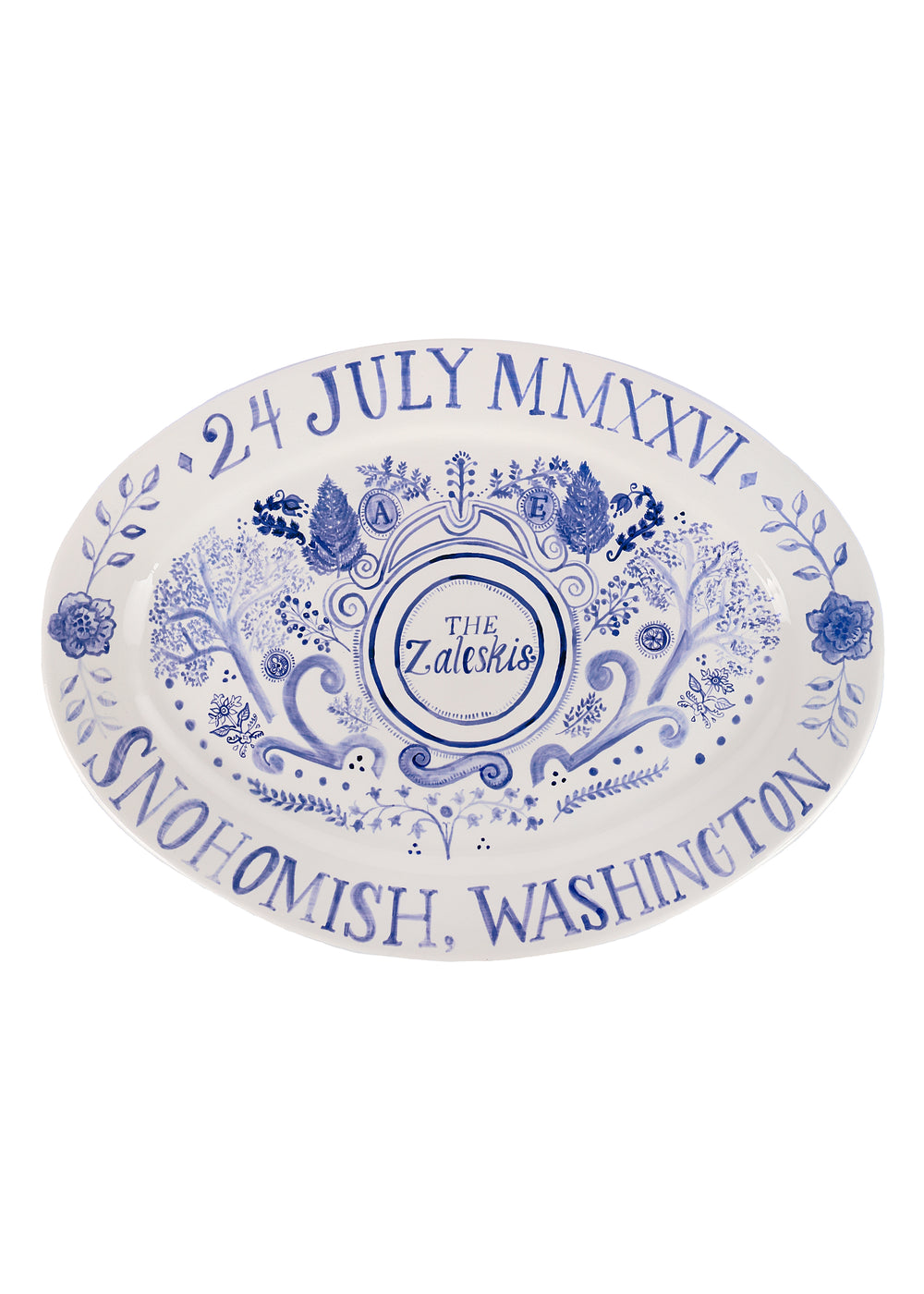 Wedding Platter in Botanical