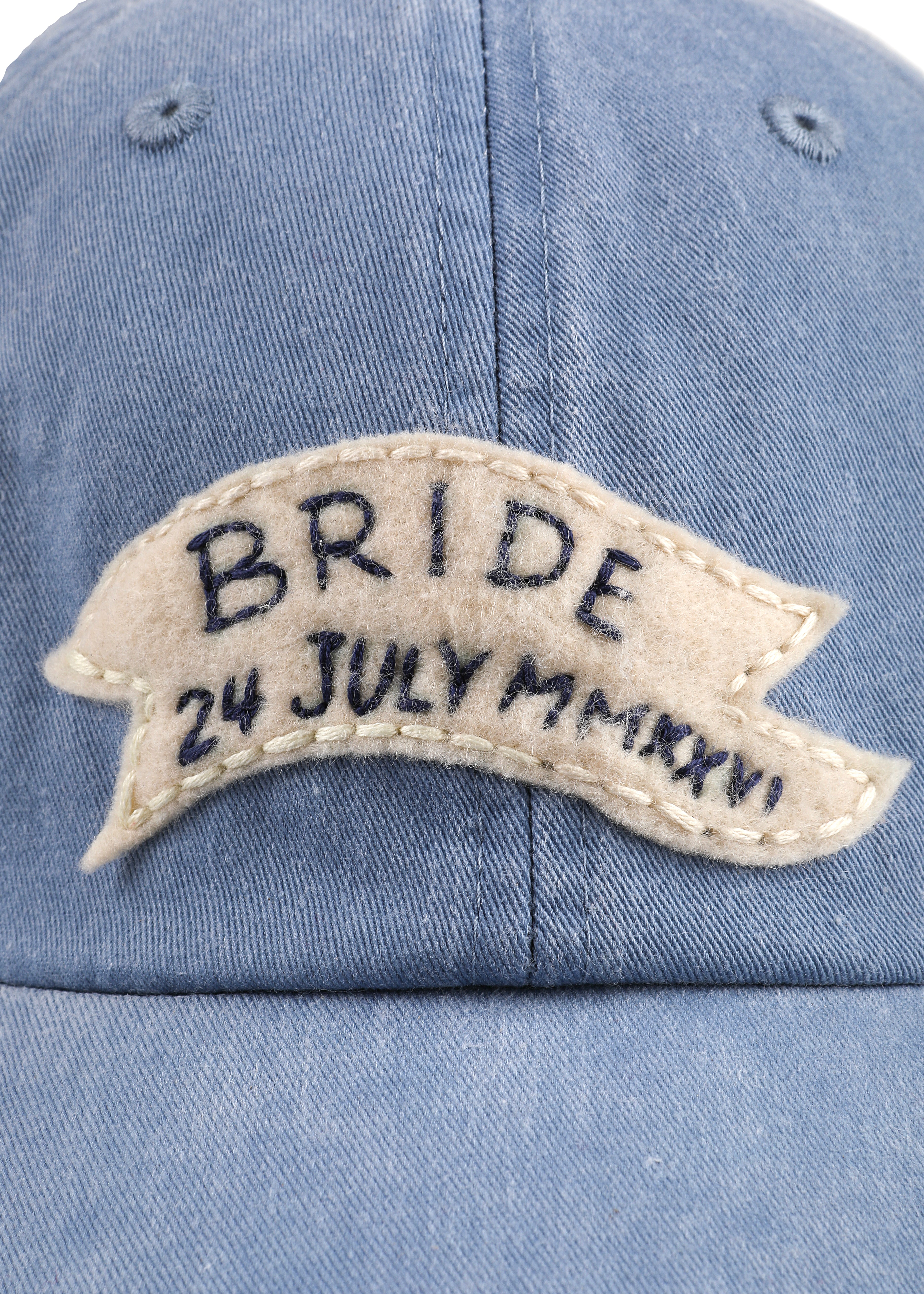Hand Embroidered “Bride” Baseball Cap