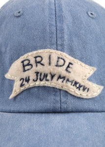 Hand Embroidered “Bride” Baseball Cap