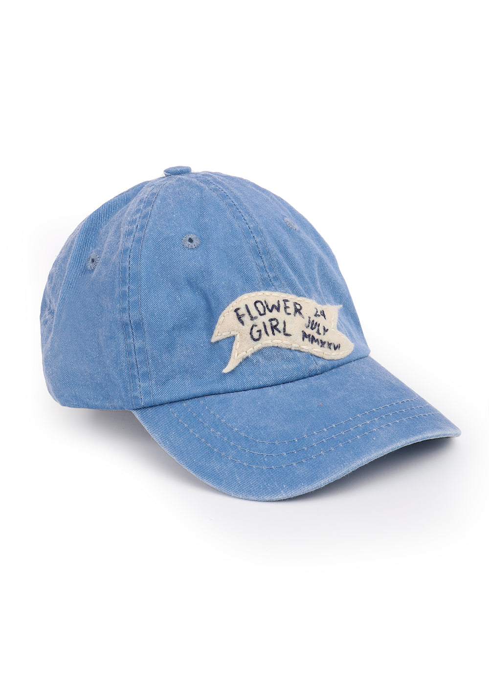 Hand Embroidered “Flower Girl” Baseball Cap