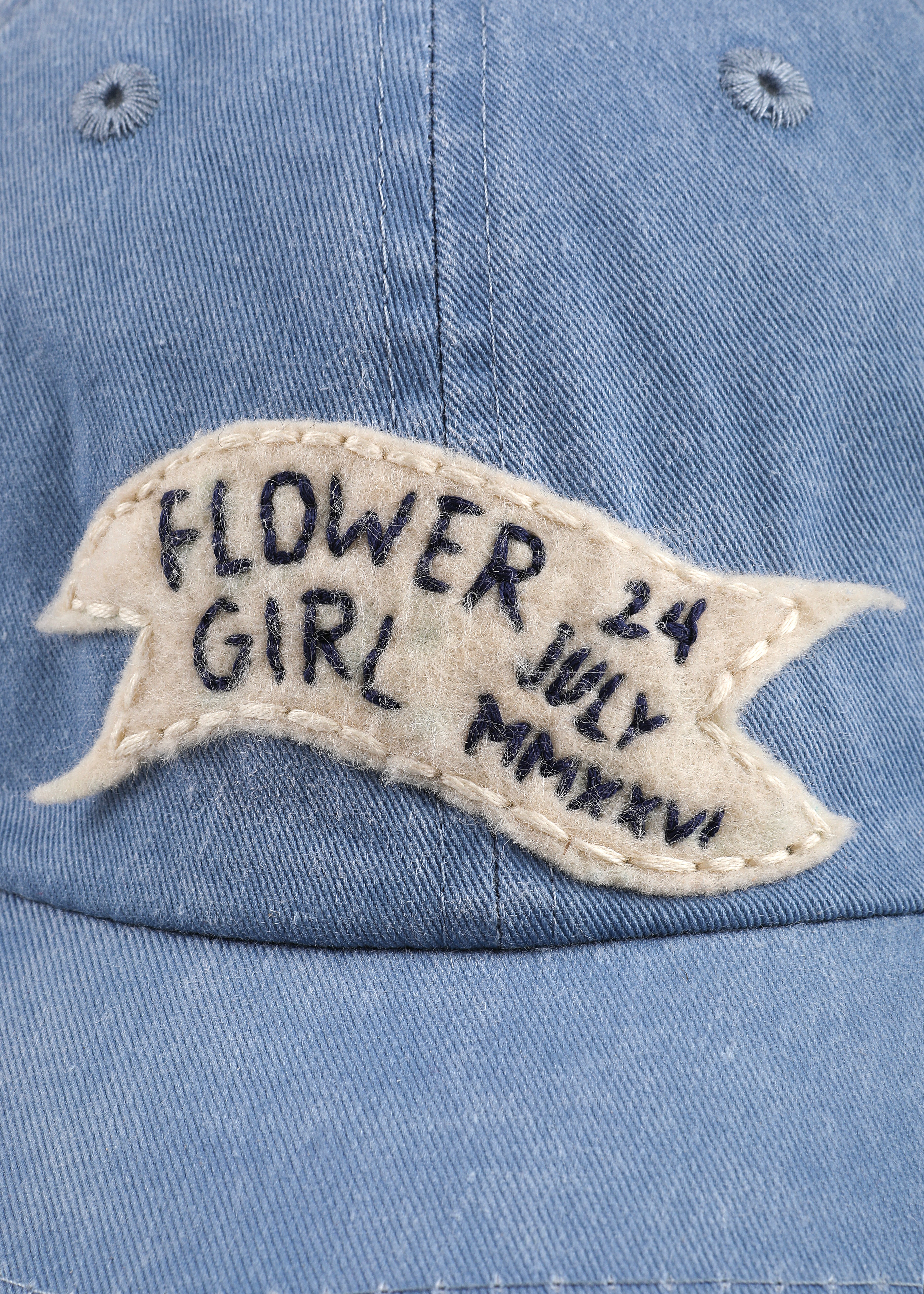 Hand Embroidered “Flower Girl” Baseball Cap