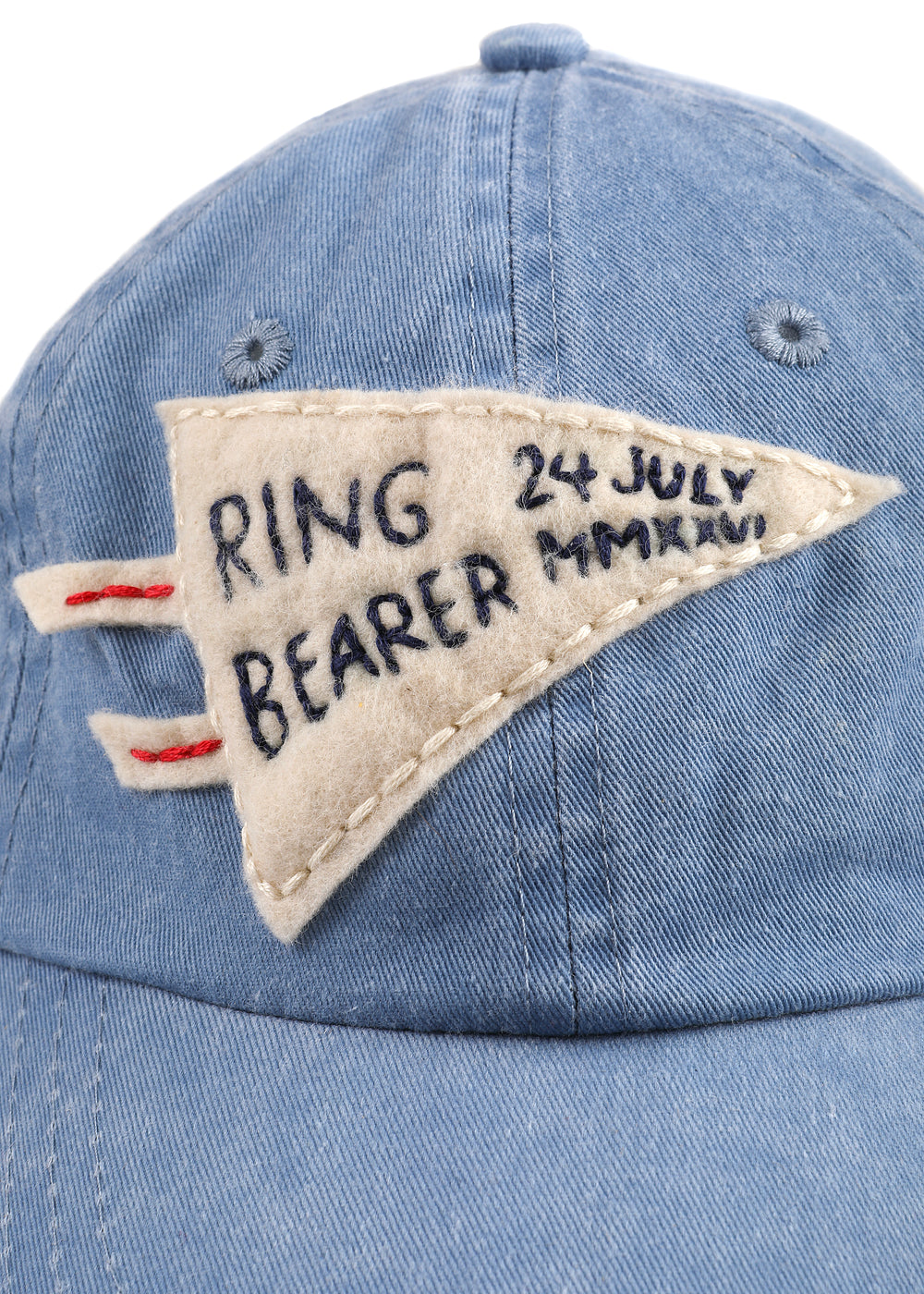 Hand Embroidered “Ringbearer” Baseball Cap