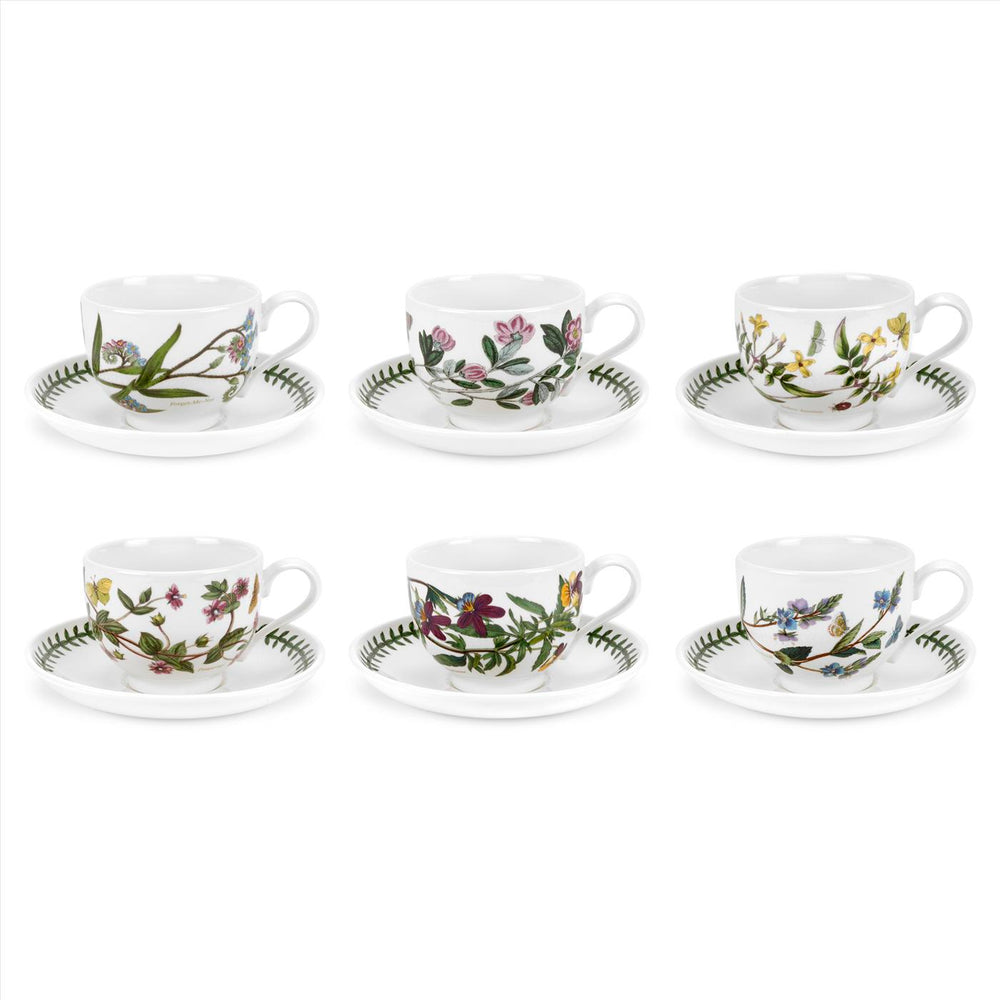 Botanic Garden Breakfast Cup & Saucers, Set of 6