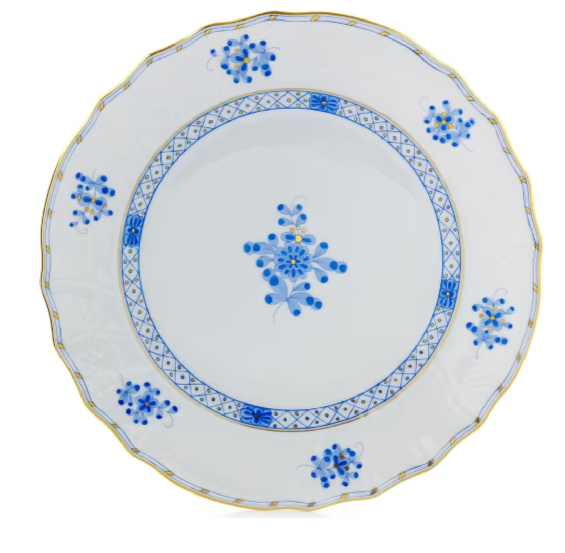 Blue Garden Rim Soup Bowl, Large