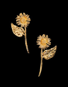 Gilded Sunflower Earrings