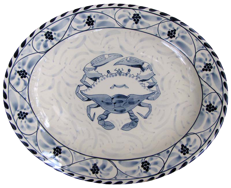 Blue Crab Oval Platter