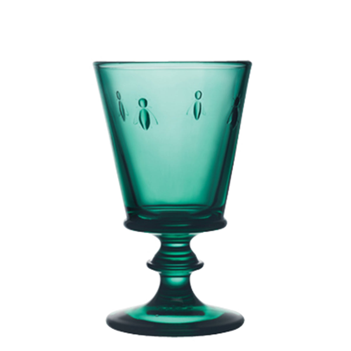 Bee Wine Glass in Emerald, Set of 6