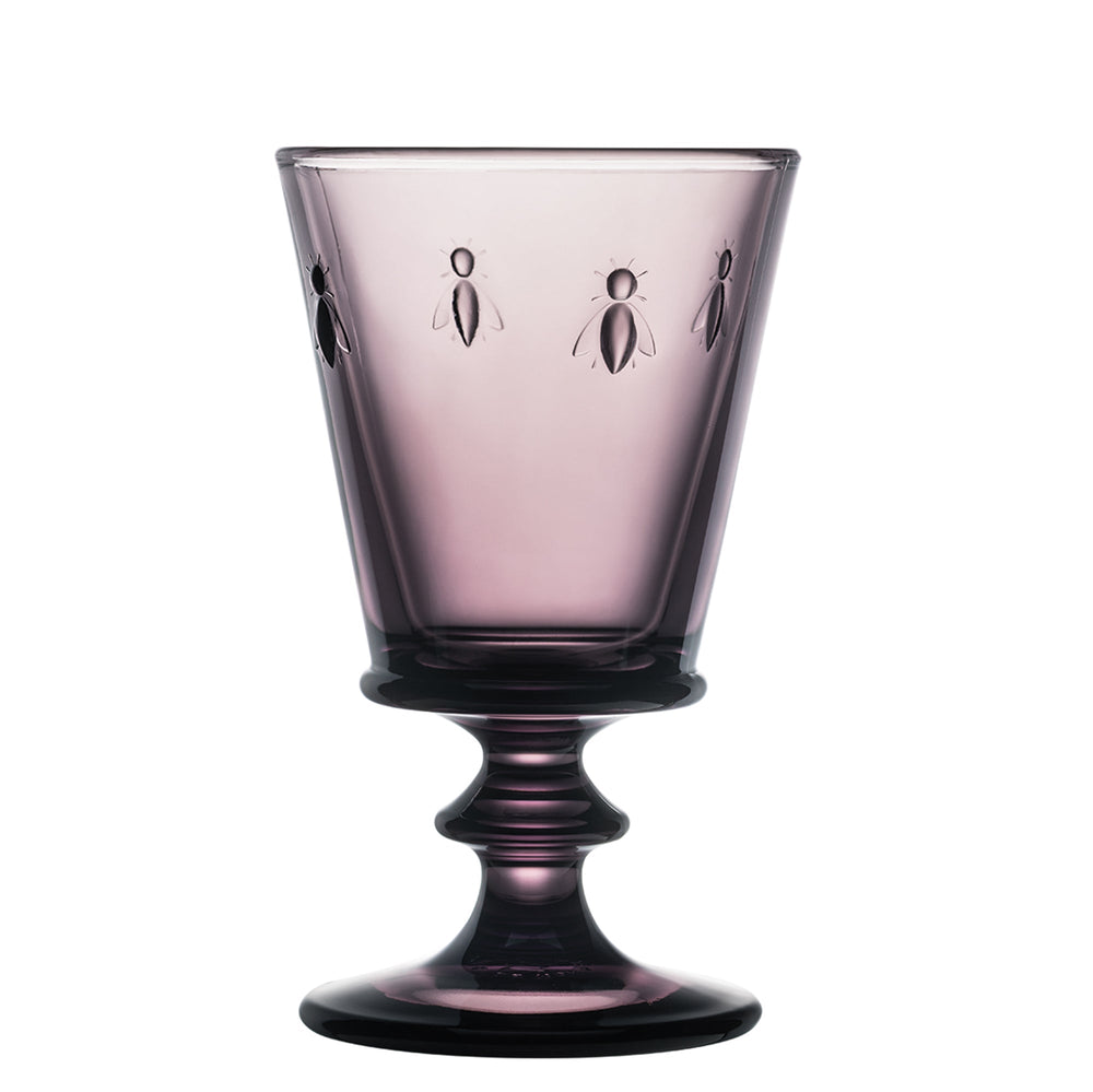 Bee Wine Glass in Eggplant, Set of 6