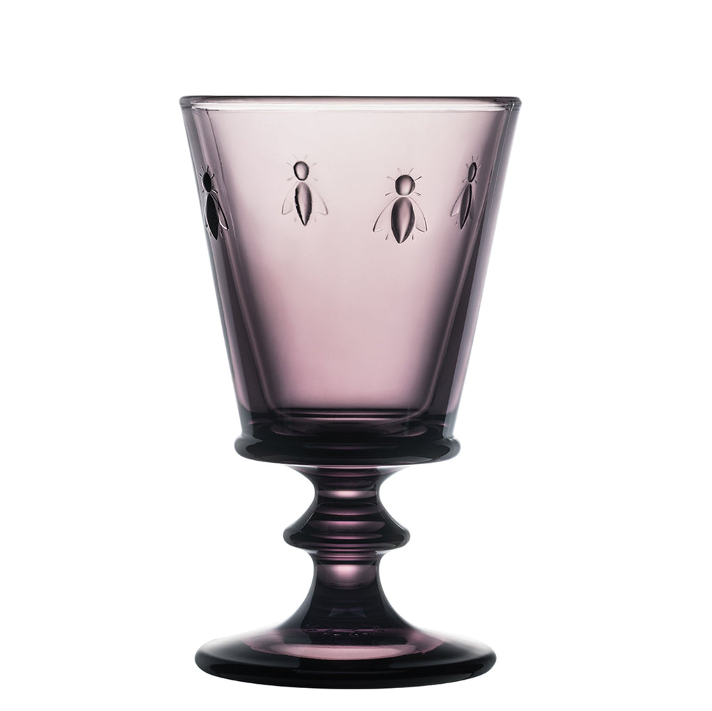 Bee Wine Glass in Eggplant, Set of 6