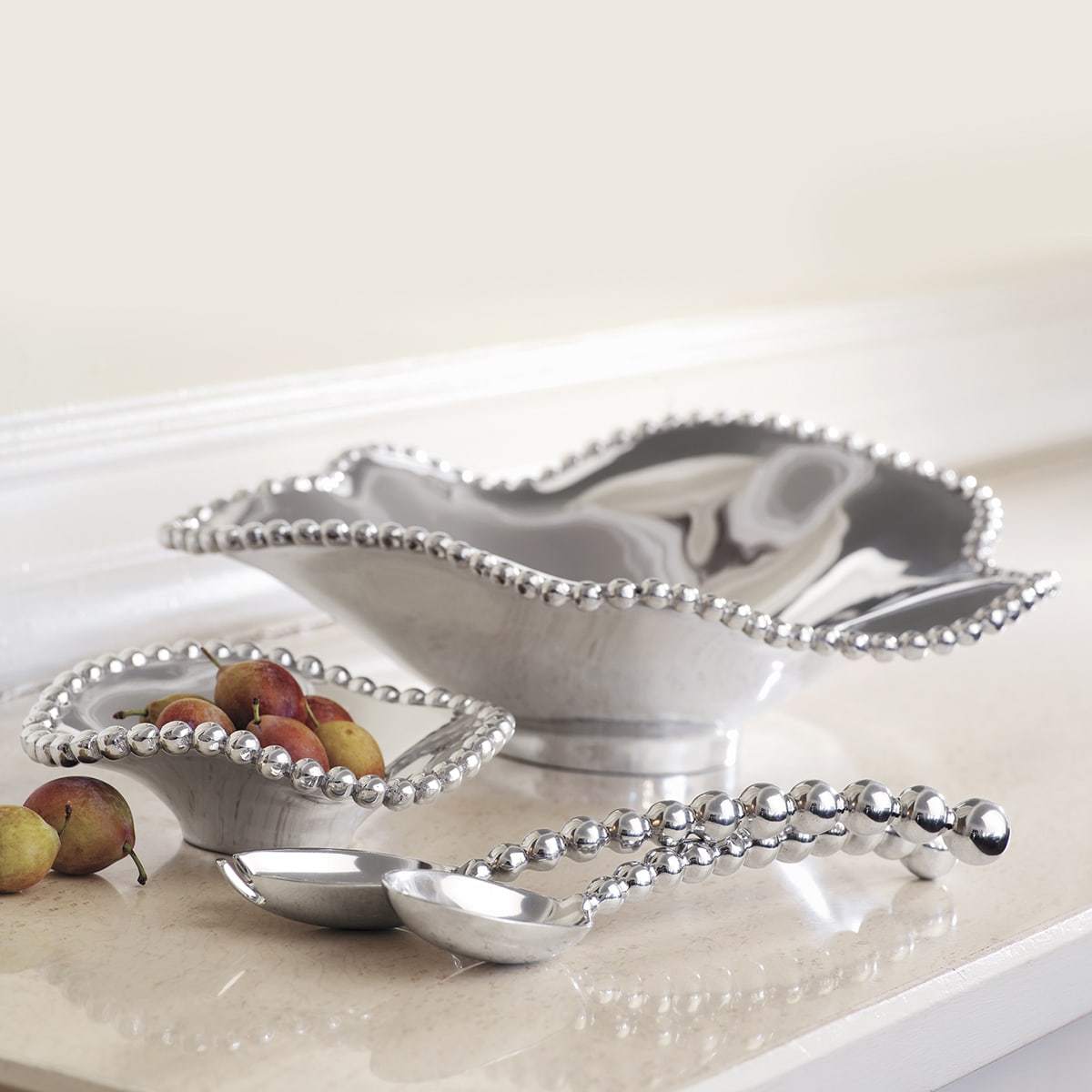 Pearled Wavy Bowl-Bowls-|-Mariposa