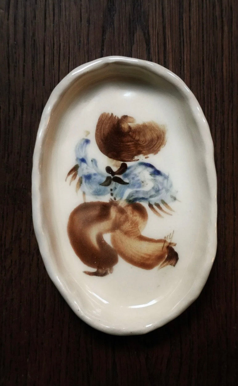 Blue Cowboy Ring Dish