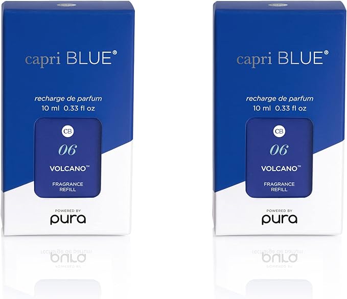 Capri Blue Volcano Pura Smart Home Plug-in Diffuser Refills – Capri Blue Pura Refills – Pura Diffuser Refills with a Tropical, Citrus Scent – Long-Lasting Aromatherapy Diffuser Refills (Pack of 2)