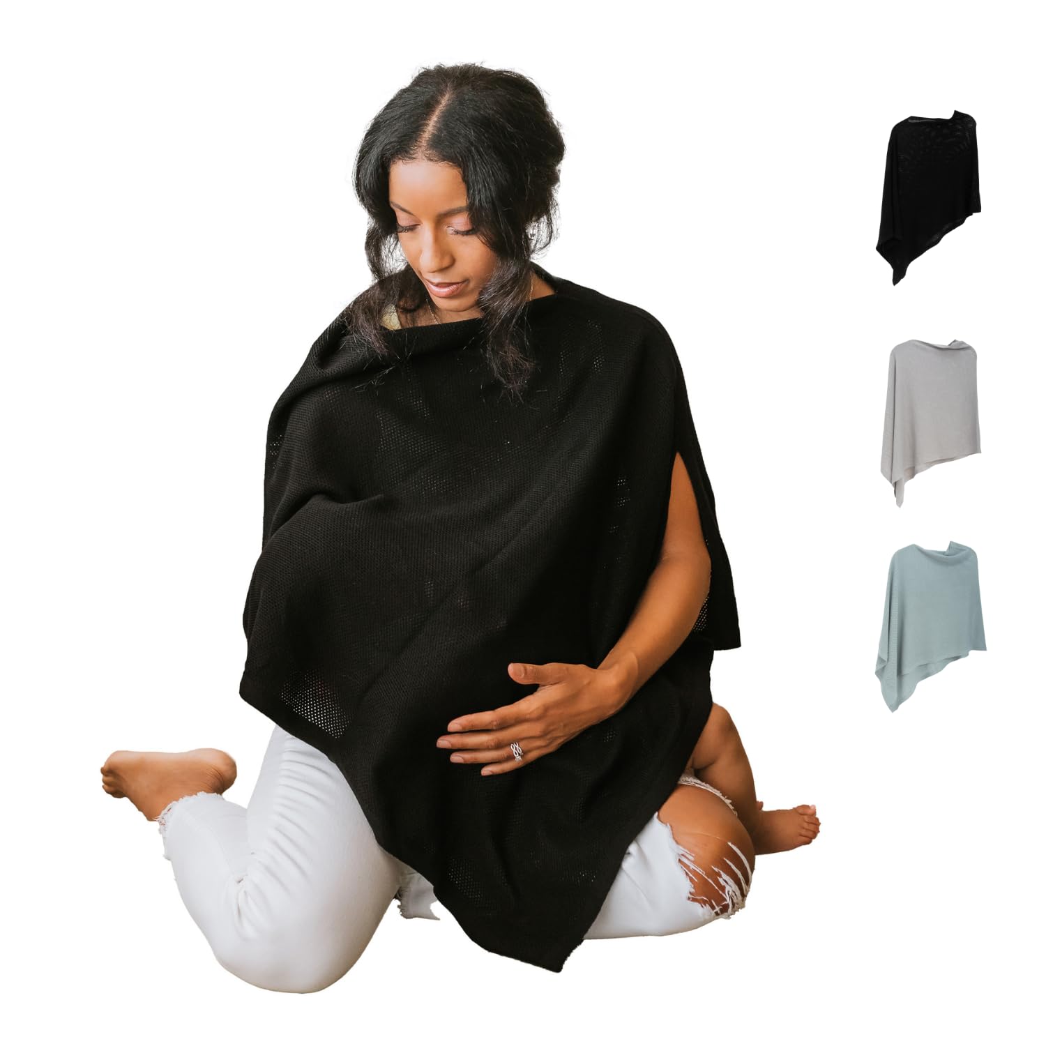 Breathable Nursing Cover (BLACK)