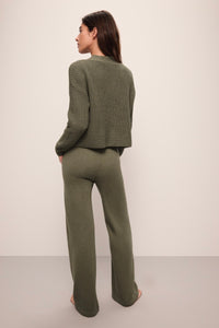 Recycled Sweater Pant in Moss